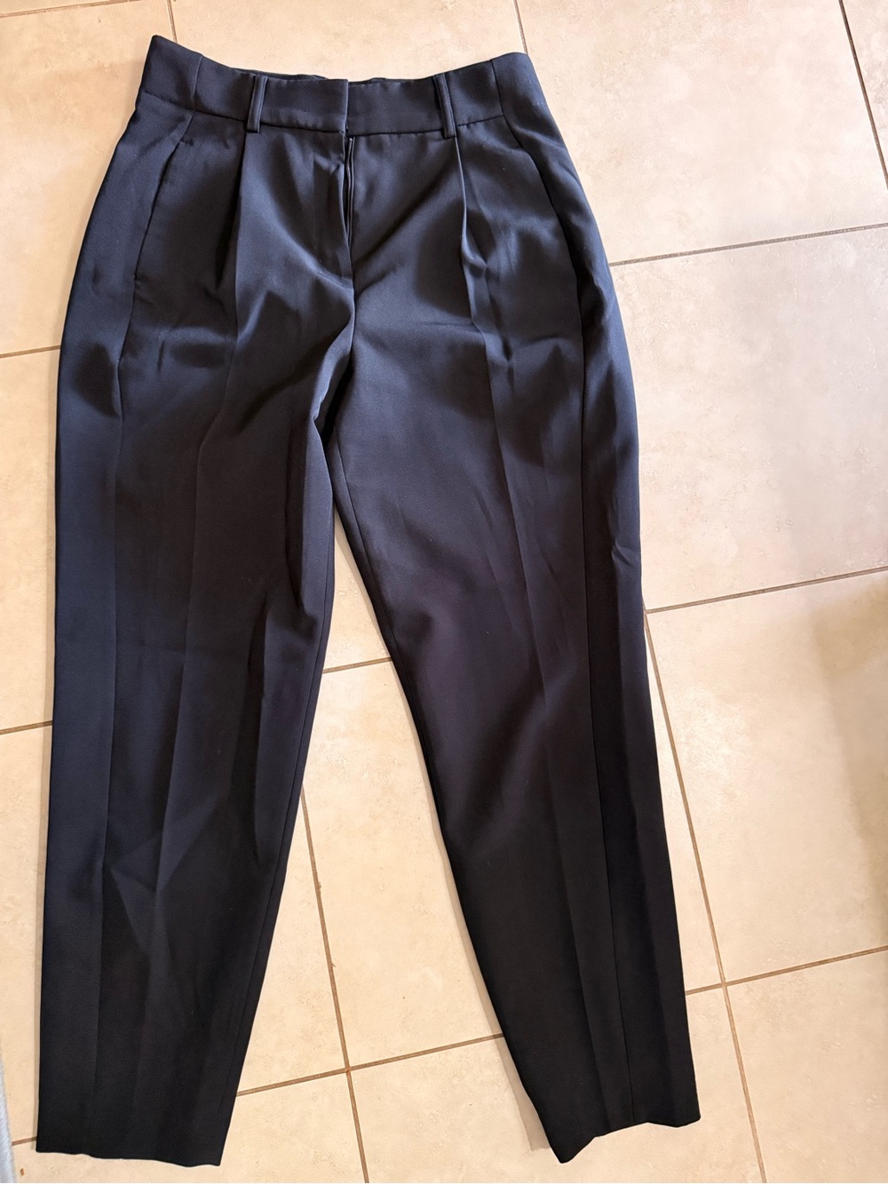 Women's black Dress Pants - Classic Pleated Trousers